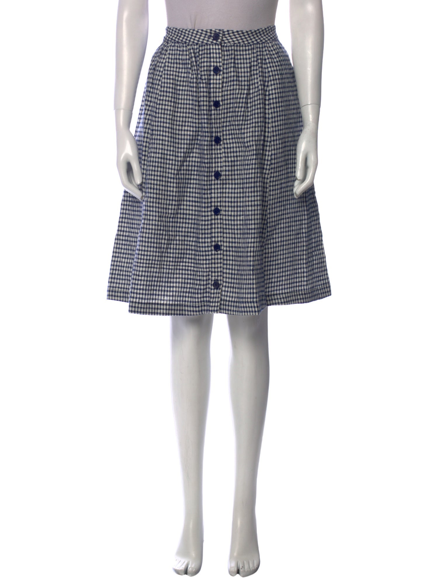 Reformation Plaid Print Knee-Length Skirt