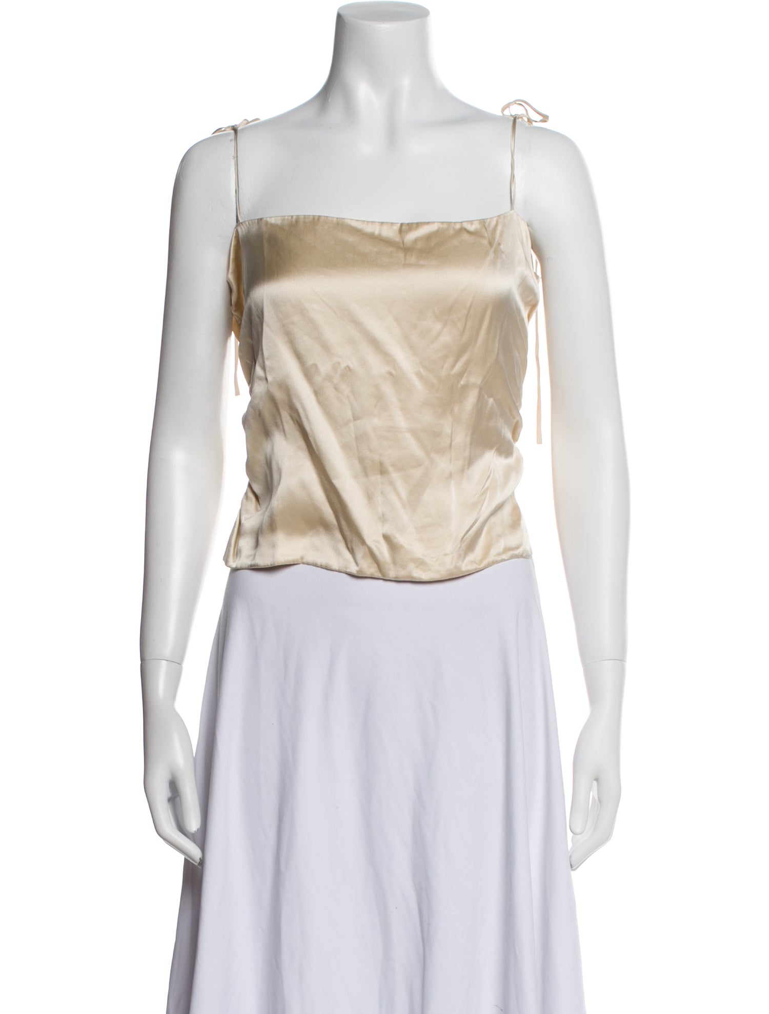 Reformation Silk Square Neckline Crop Top w/ Tags