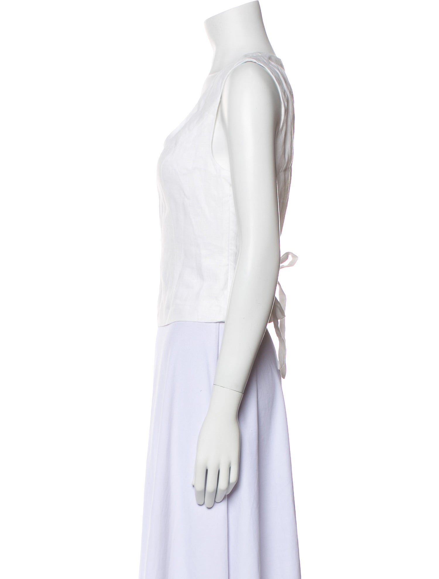 Reformation Linen Square Neckline Crop Top