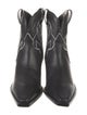 Reformation Leather Embroidered Accent Western Boots