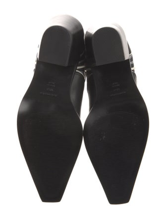 Reformation Leather Embroidered Accent Western Boots