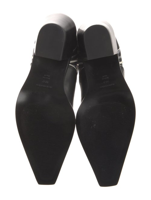 Reformation Leather Embroidered Accent Western Boots