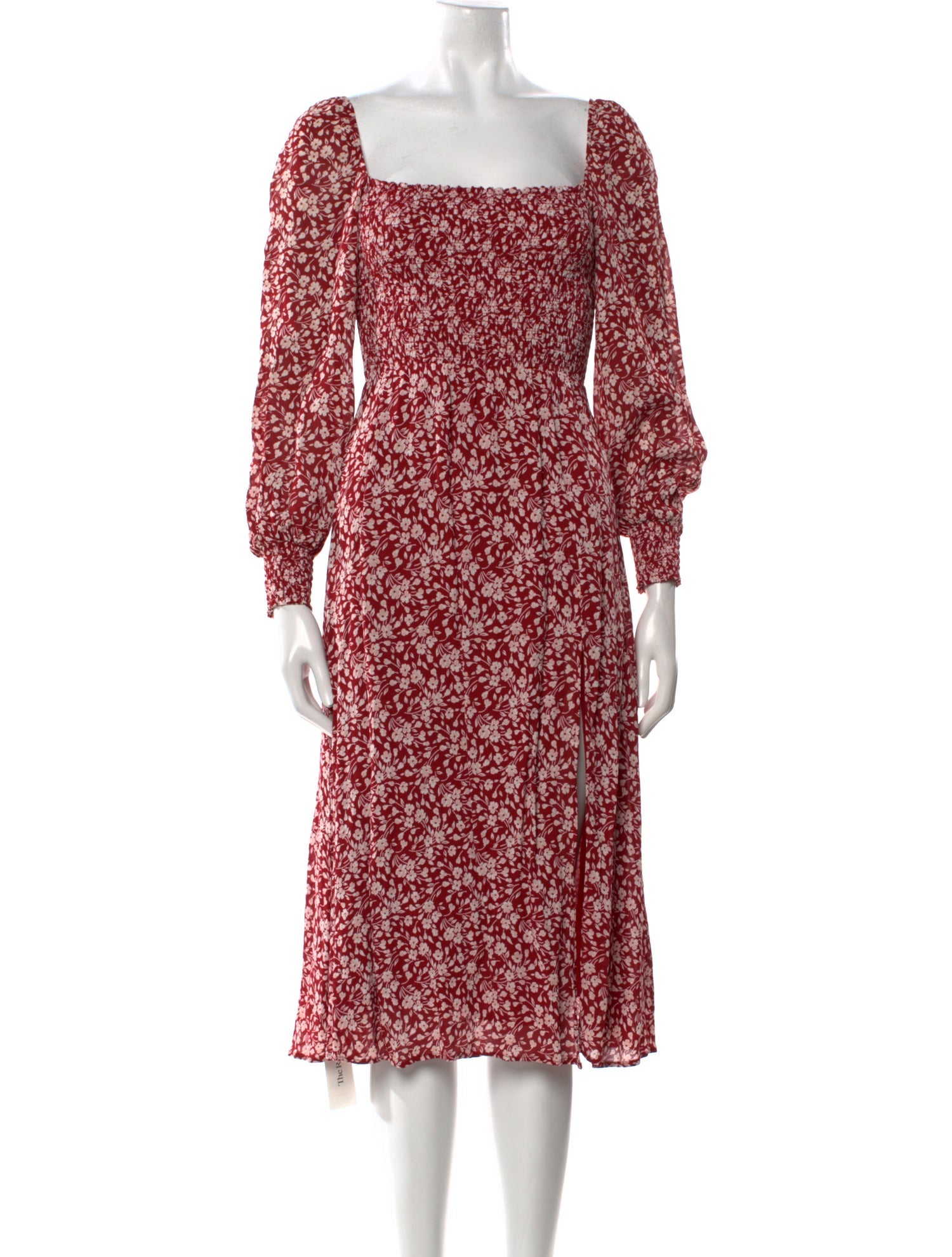 Reformation Floral Print Midi Length Dress