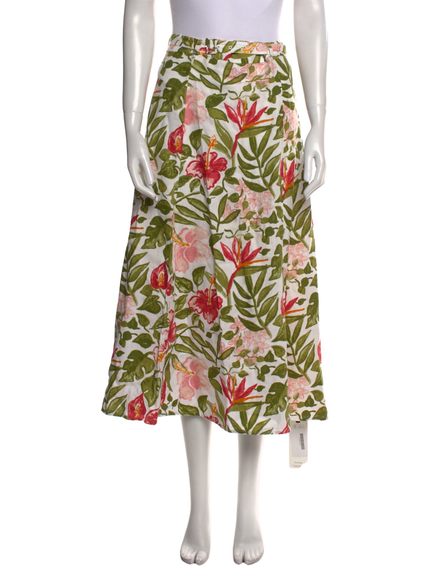 Reformation Linen Midi Length Skirt