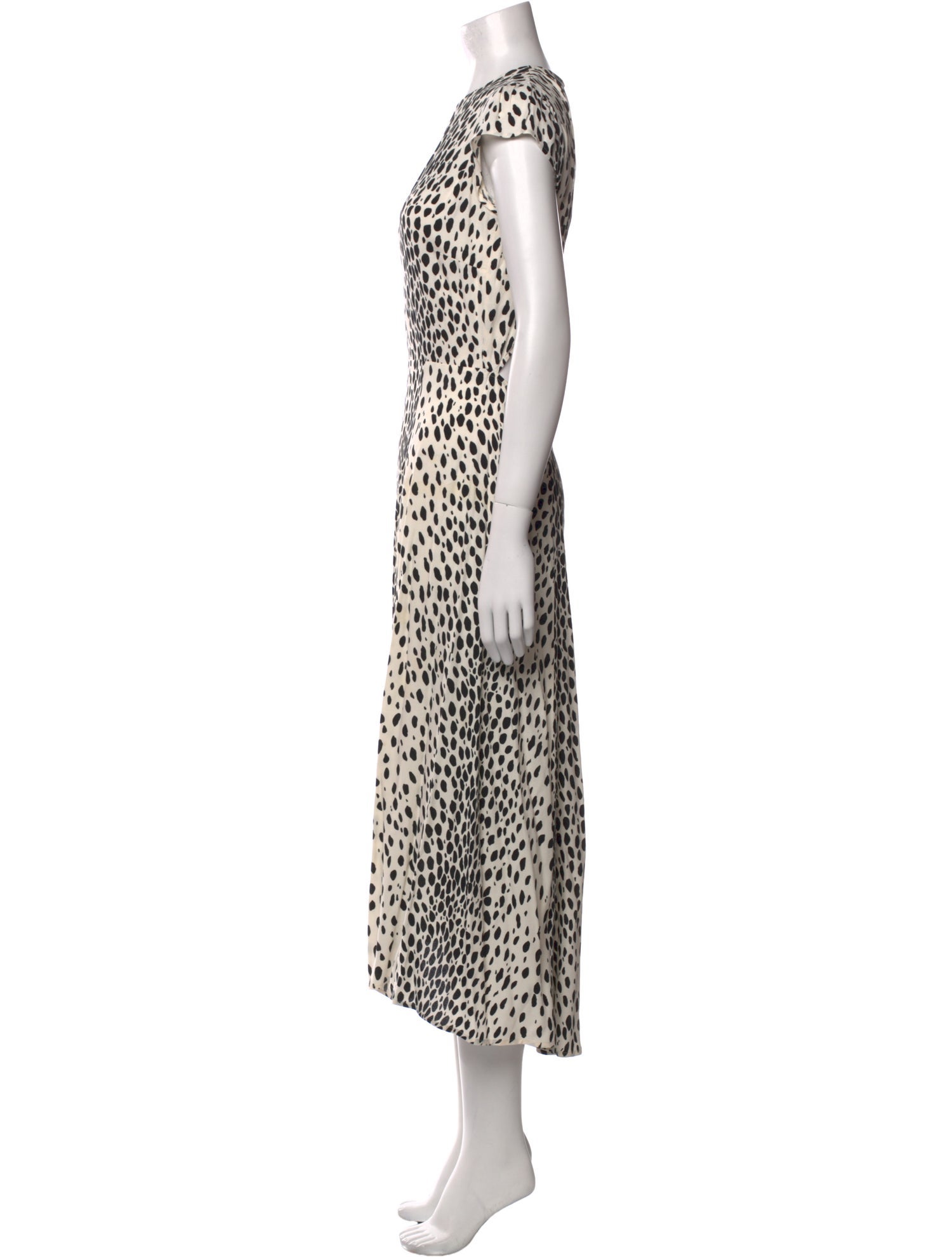 Reformation Animal Print Midi Length Dress