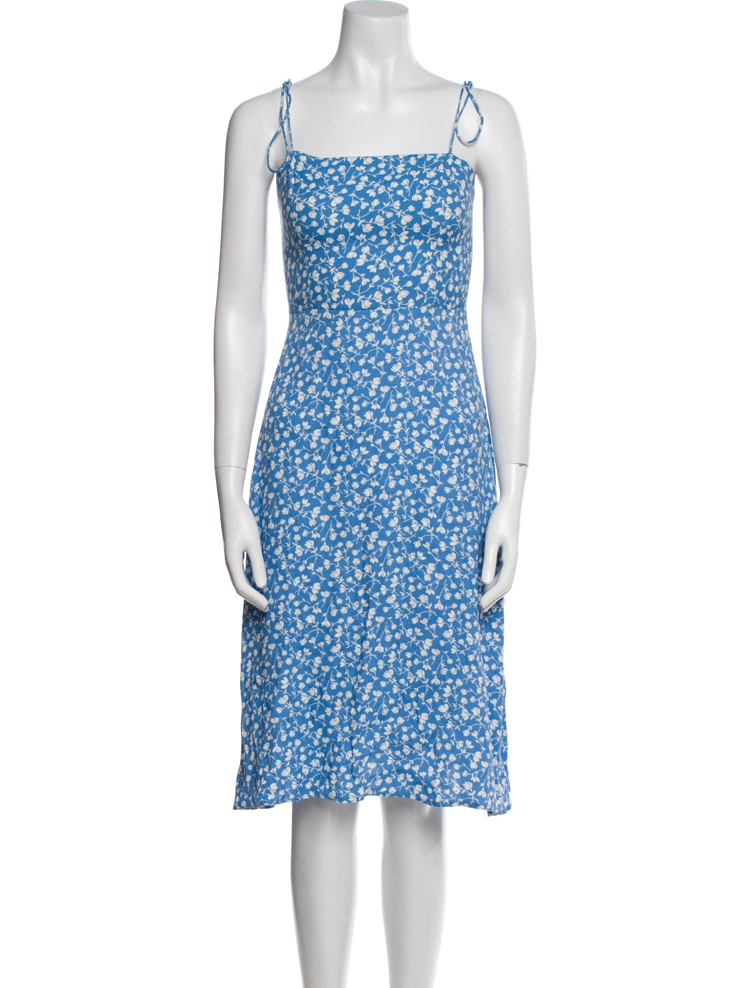 Reformation Floral Print Knee-Length Dress