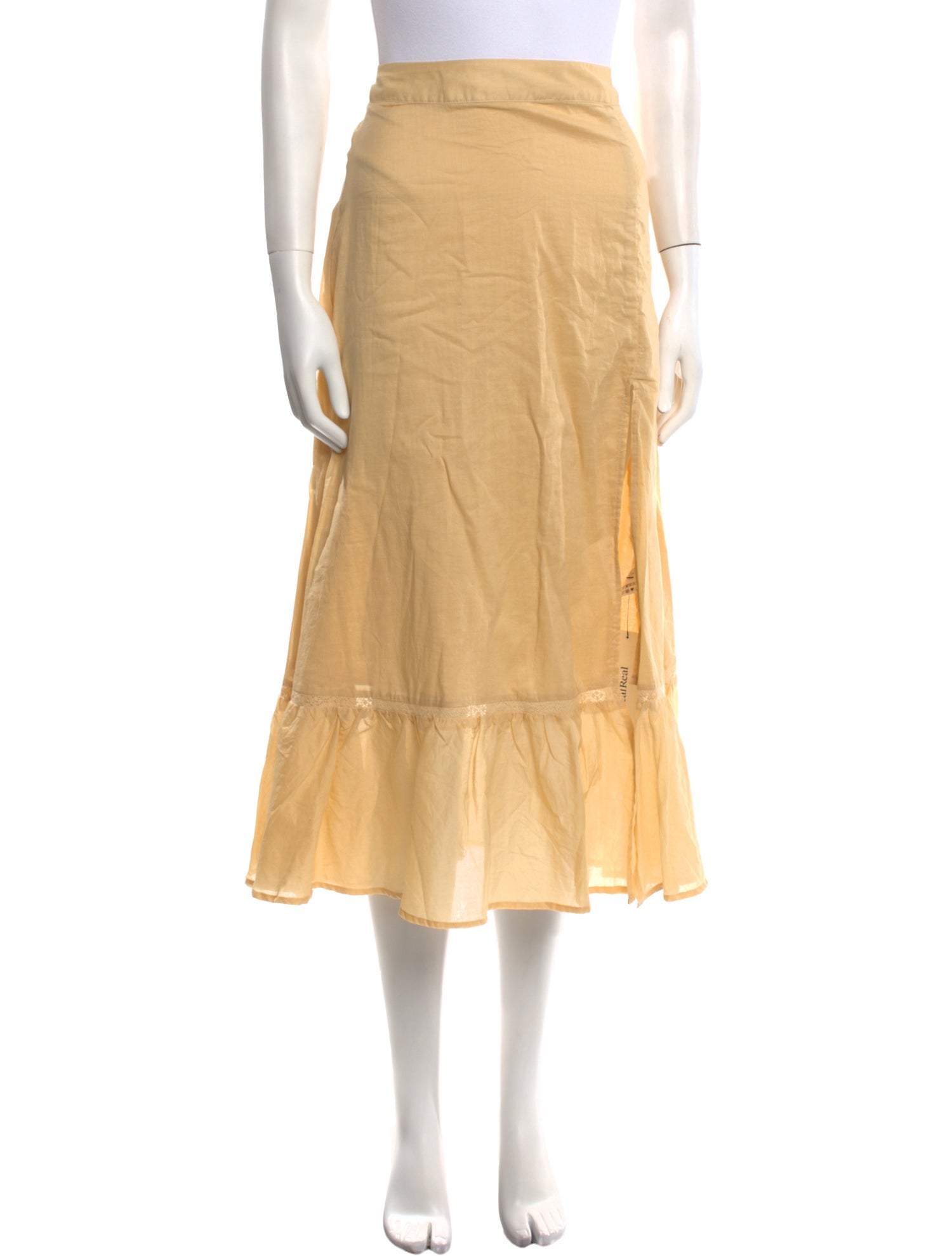 Reformation Ruffle Embellishment Midi Length Skirt