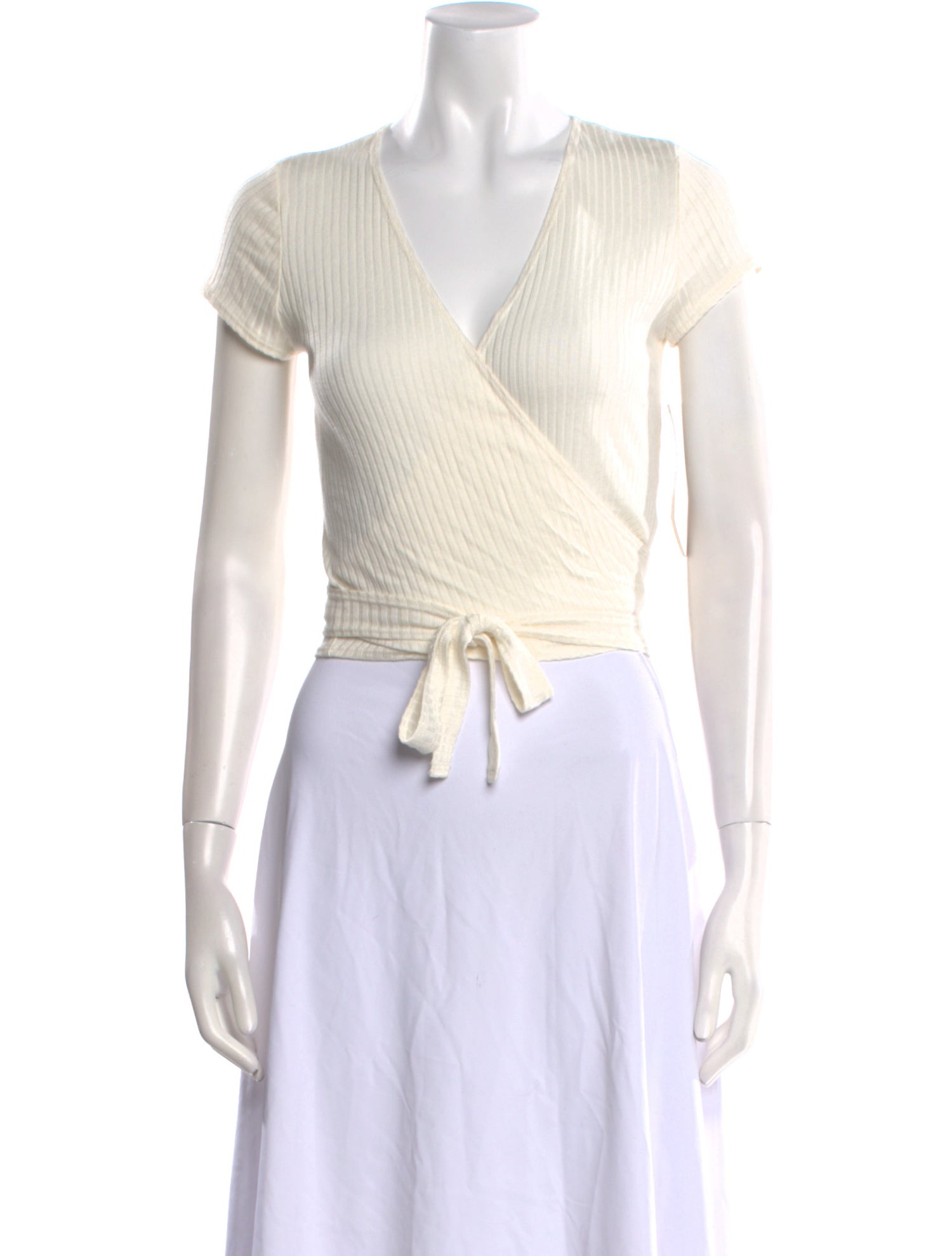 Reformation V-Neck Short Sleeve Crop Top w/ Tags