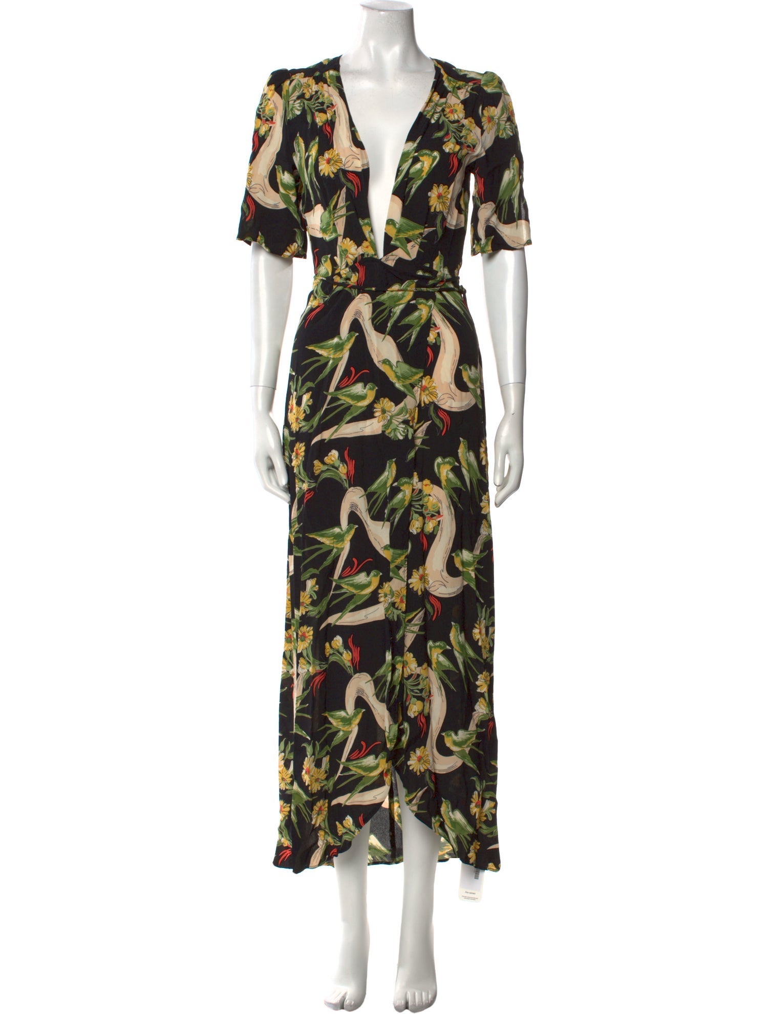 Reformation Floral Print Long Dress