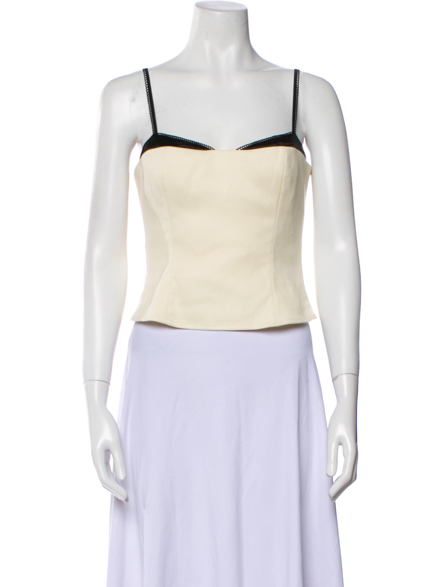 Reformation Square Neckline Sleeveless Crop Top