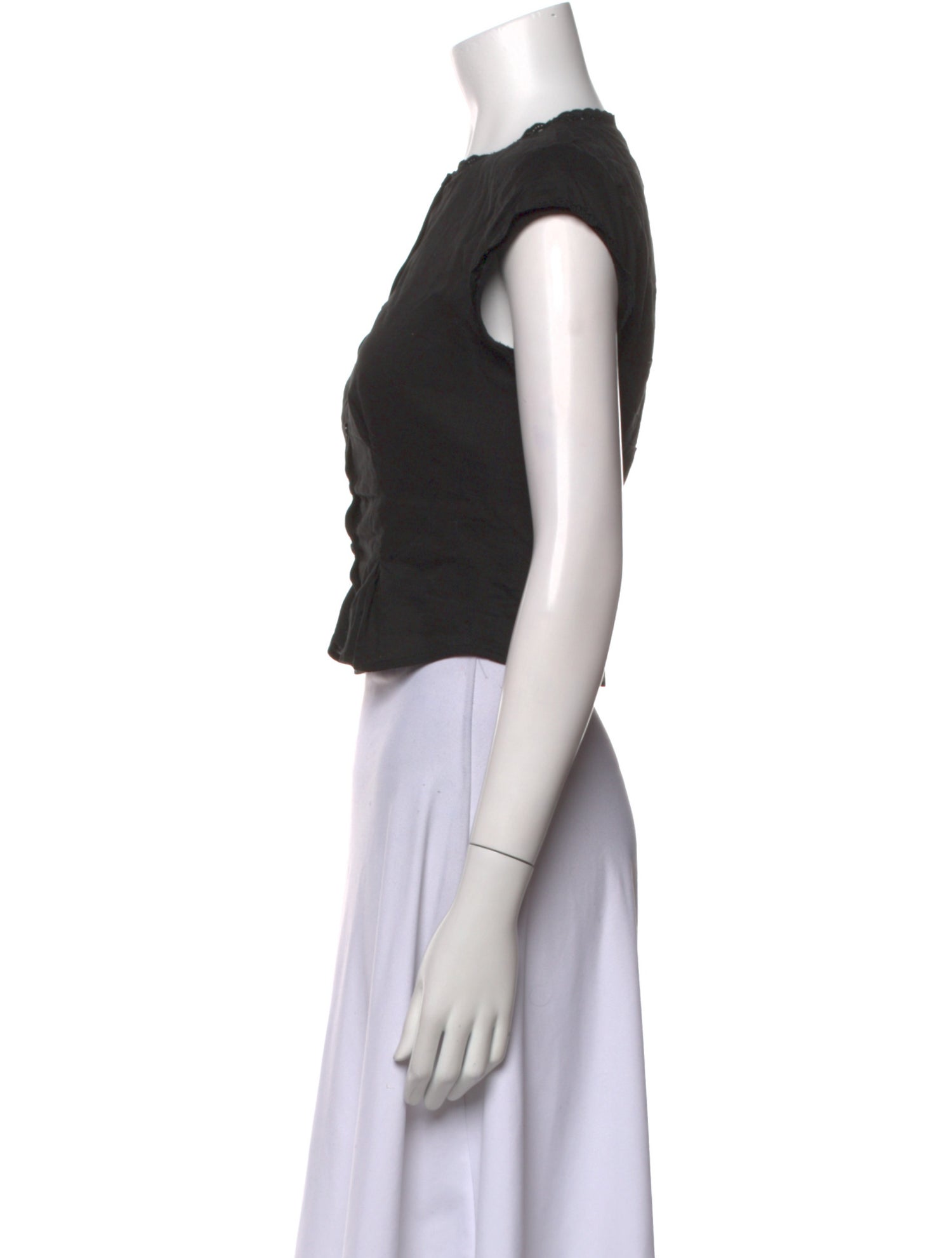 Reformation Crew Neck Short Sleeve Crop Top