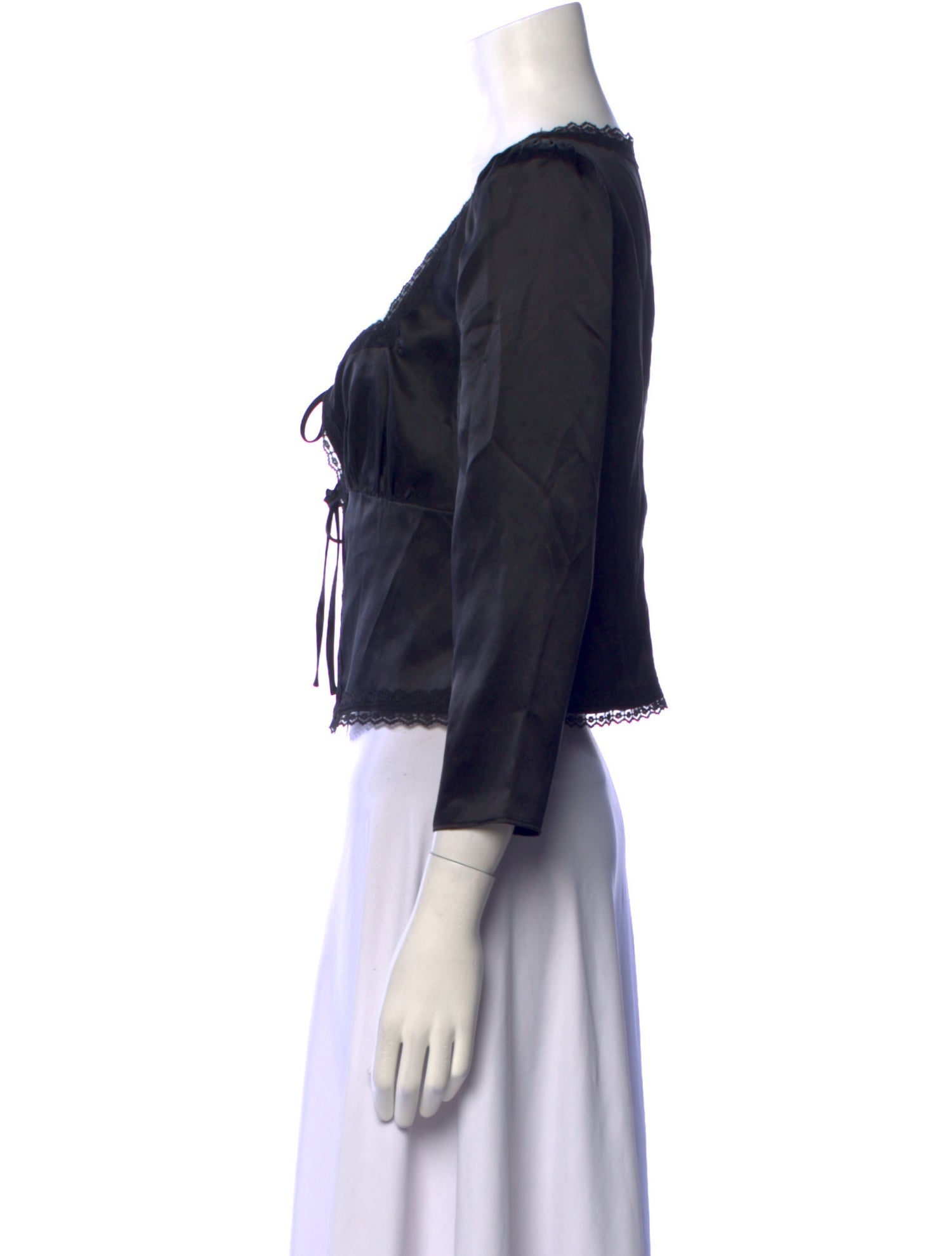 Reformation Silk Square Neckline Crop Top