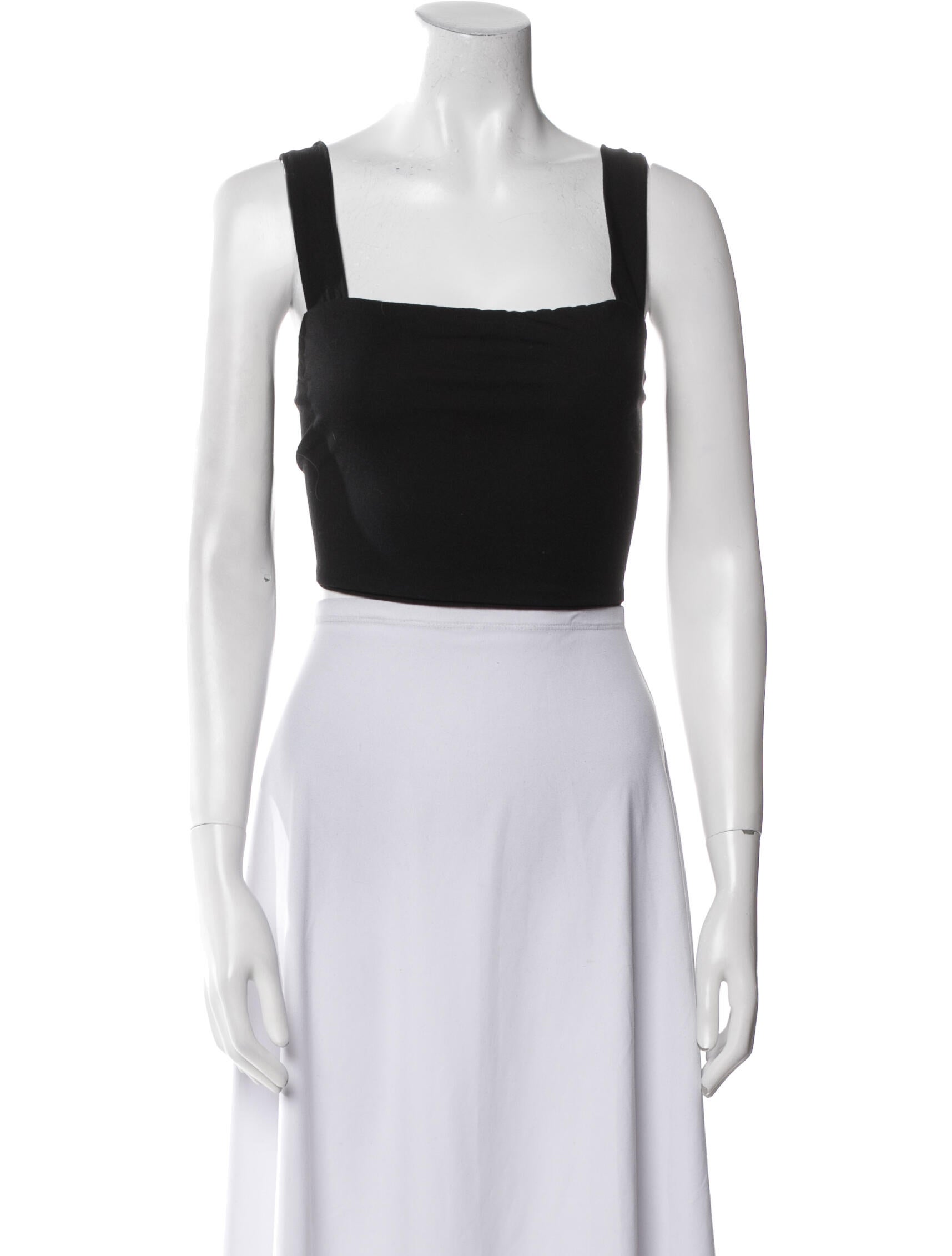 Reformation Square Neckline Sleeveless Crop Top