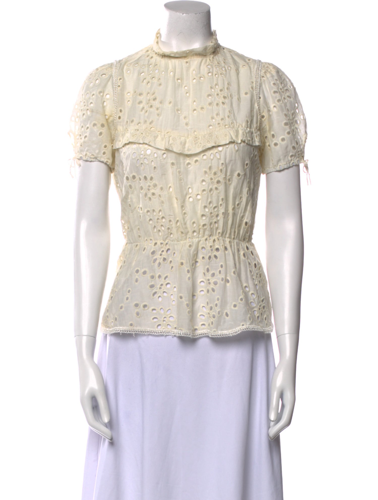 Reformation Lace Lace Pattern Blouse