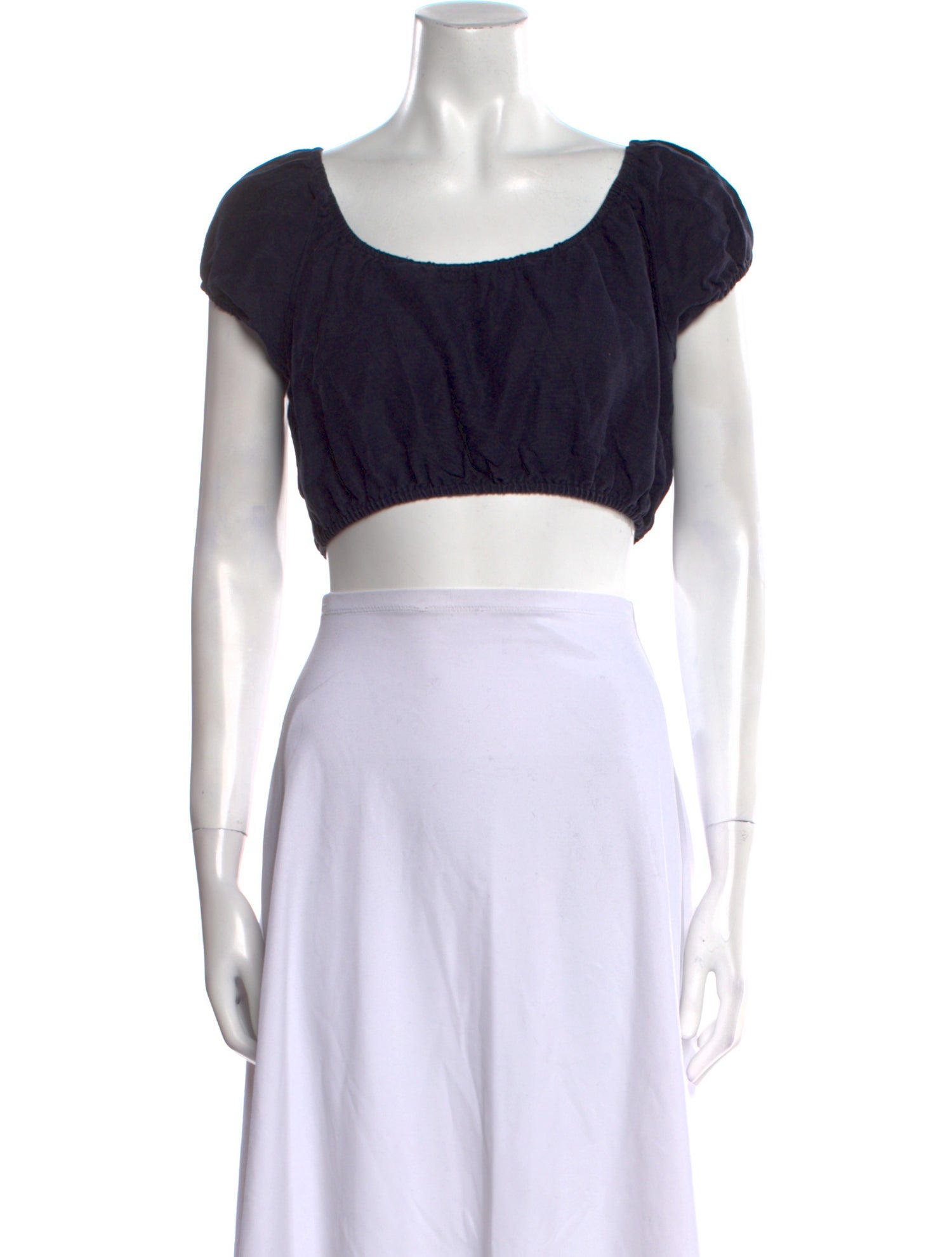 Reformation Scoop Neck Short Sleeve Crop Top