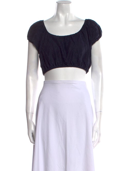 Reformation Scoop Neck Short Sleeve Crop Top