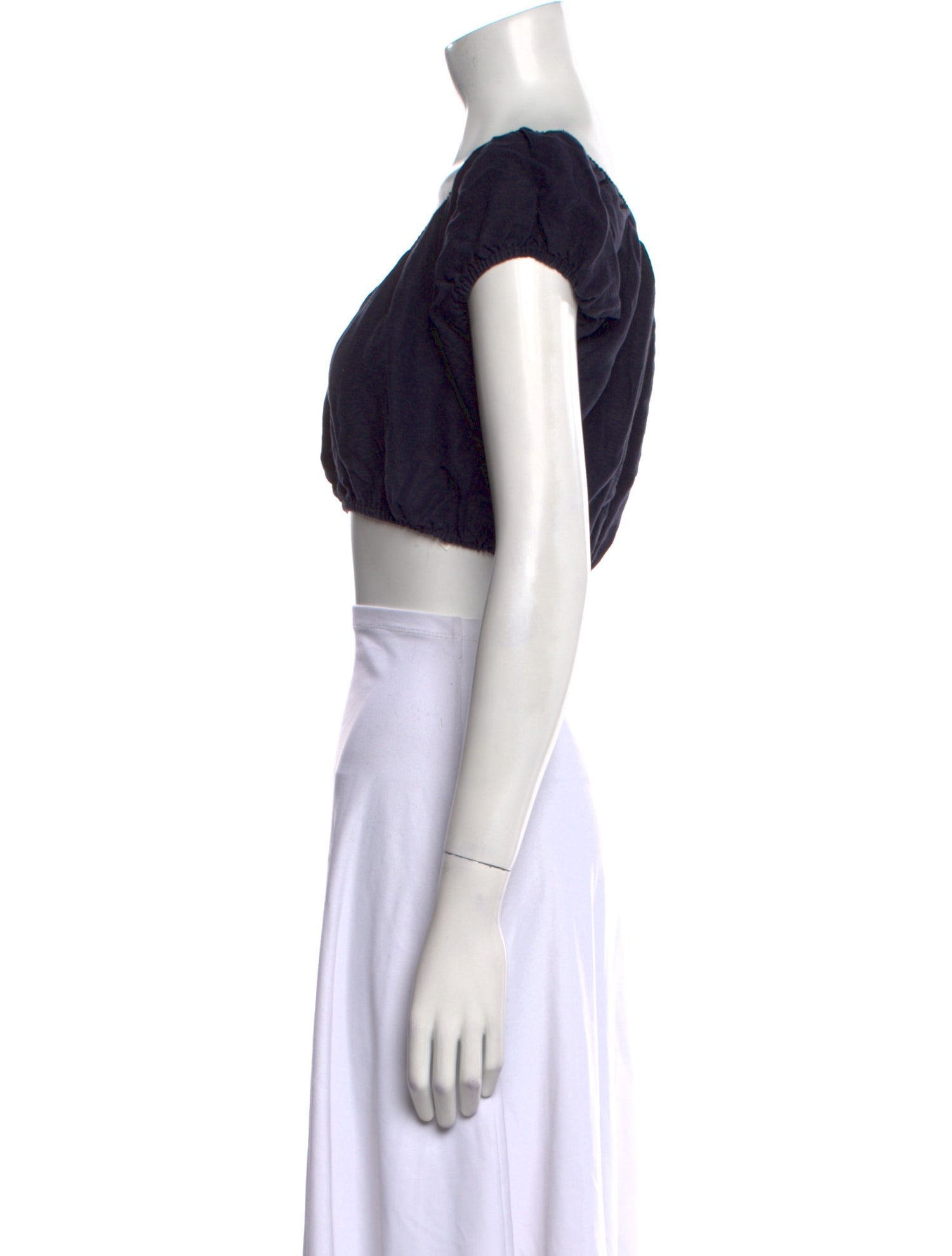 Reformation Scoop Neck Short Sleeve Crop Top