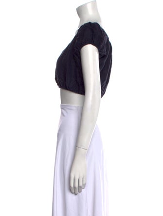 Reformation Scoop Neck Short Sleeve Crop Top