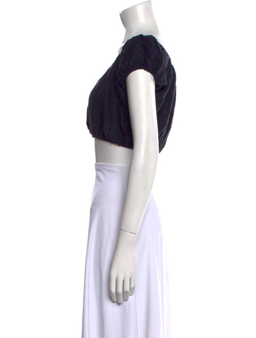 Reformation Scoop Neck Short Sleeve Crop Top