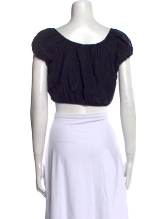 Reformation Scoop Neck Short Sleeve Crop Top