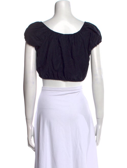 Reformation Scoop Neck Short Sleeve Crop Top