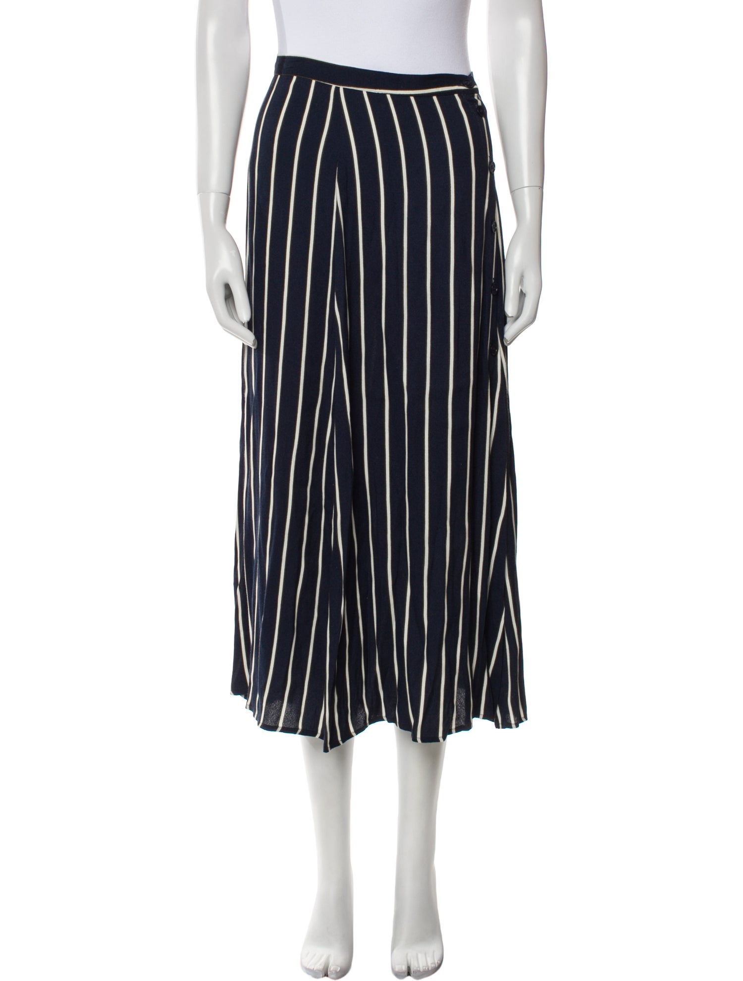 Reformation Striped Midi Length Skirt