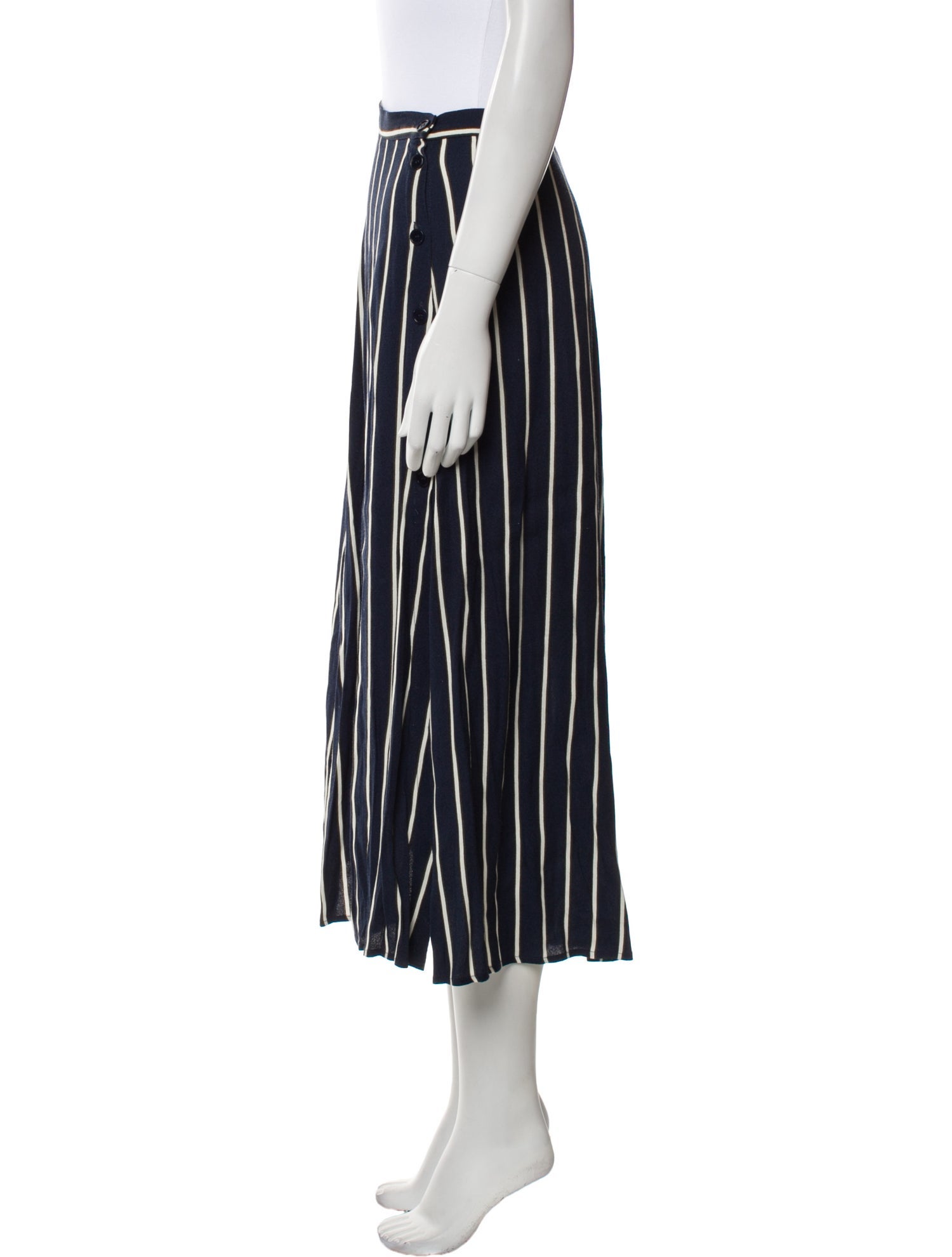 Reformation Striped Midi Length Skirt
