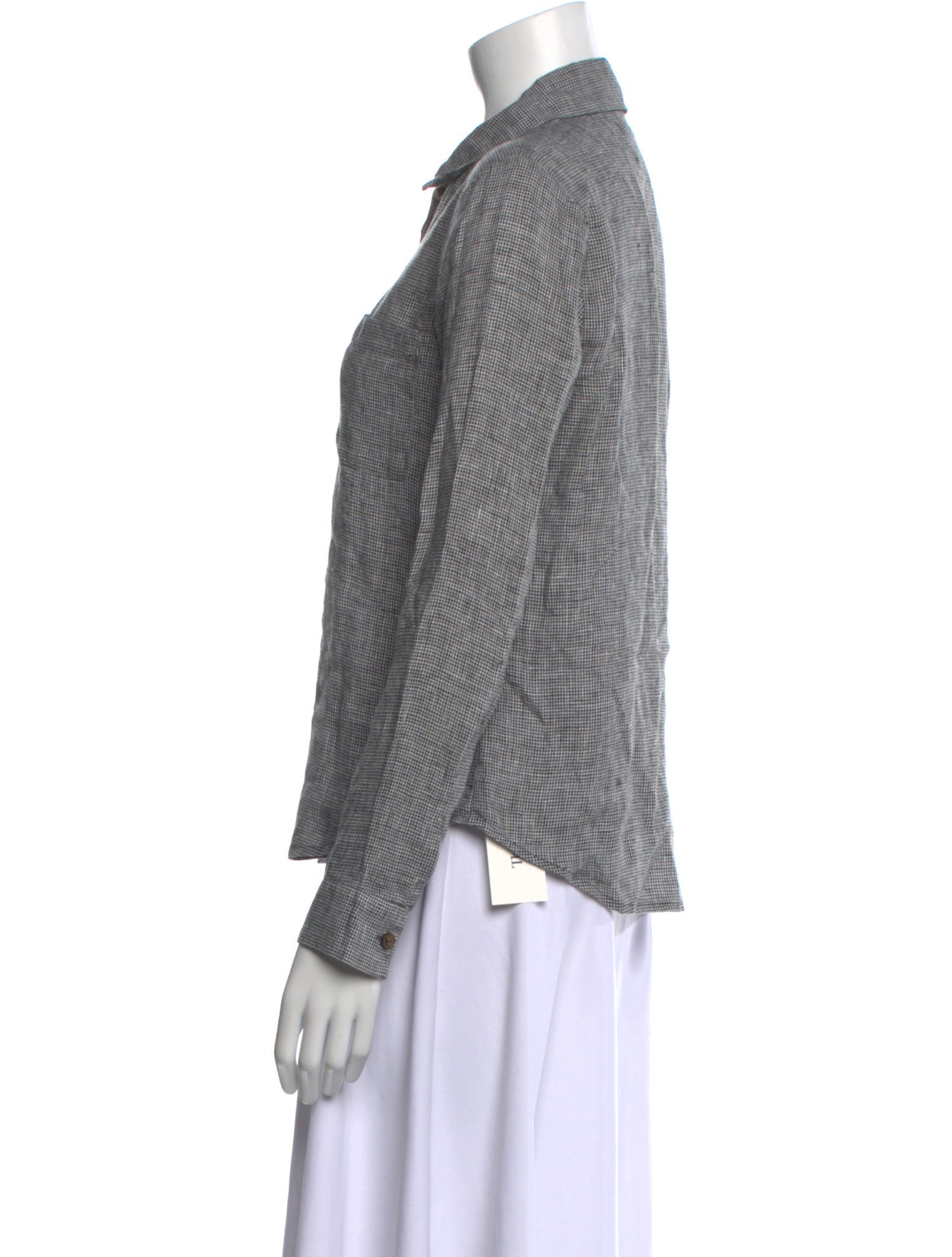 Reformation Linen Printed Button-Up Top