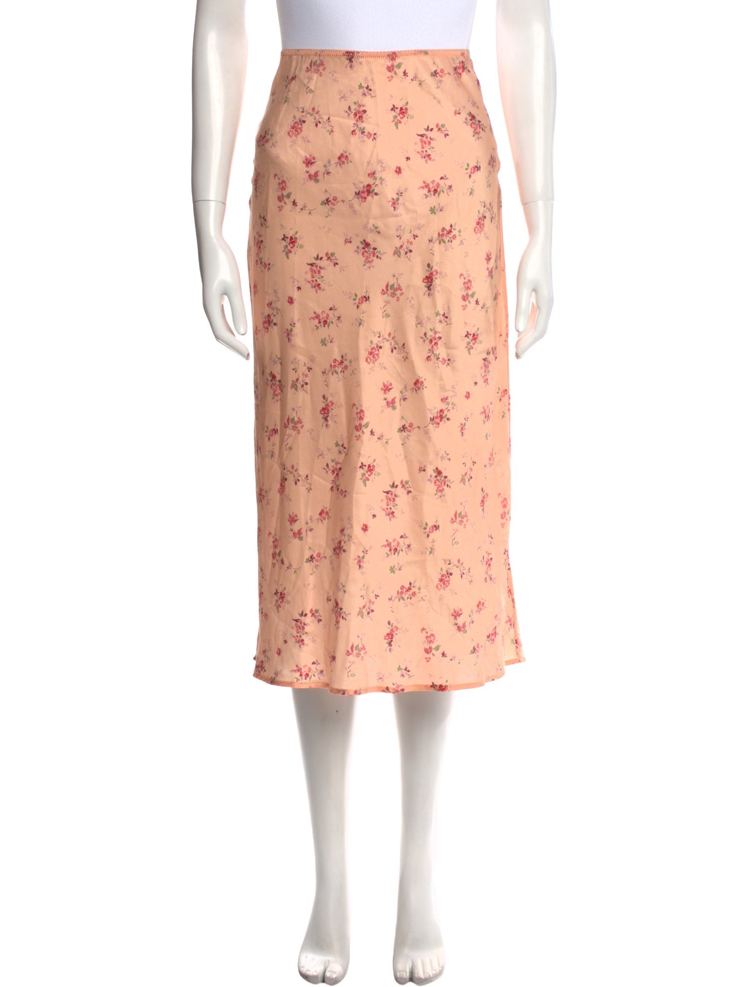 Reformation Silk Midi Length Skirt