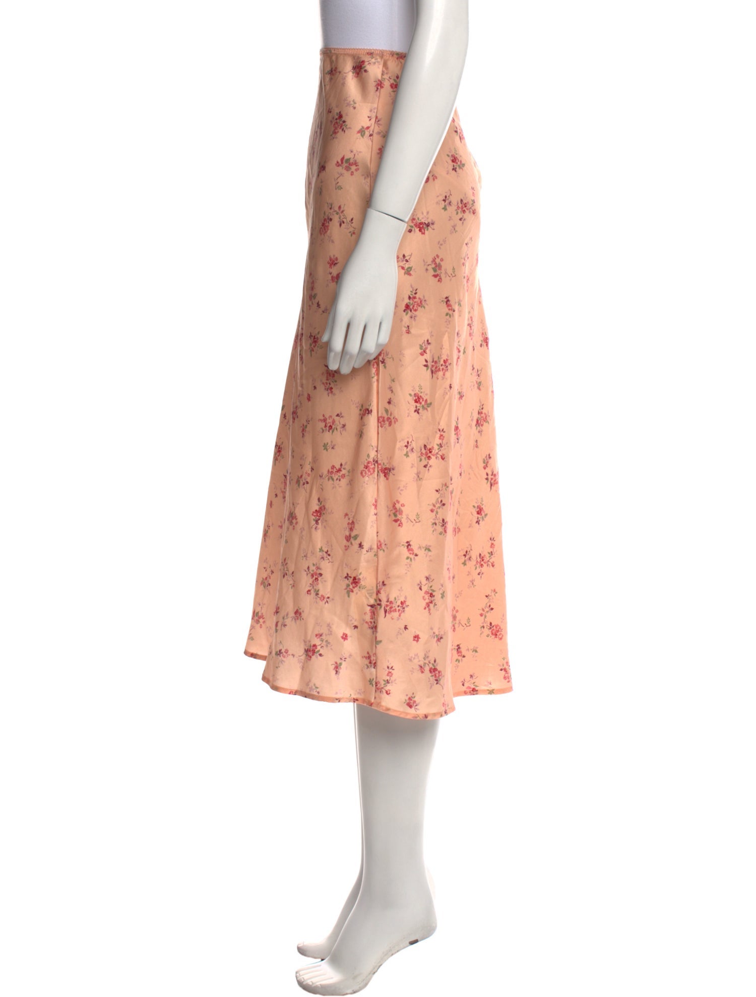 Reformation Silk Midi Length Skirt