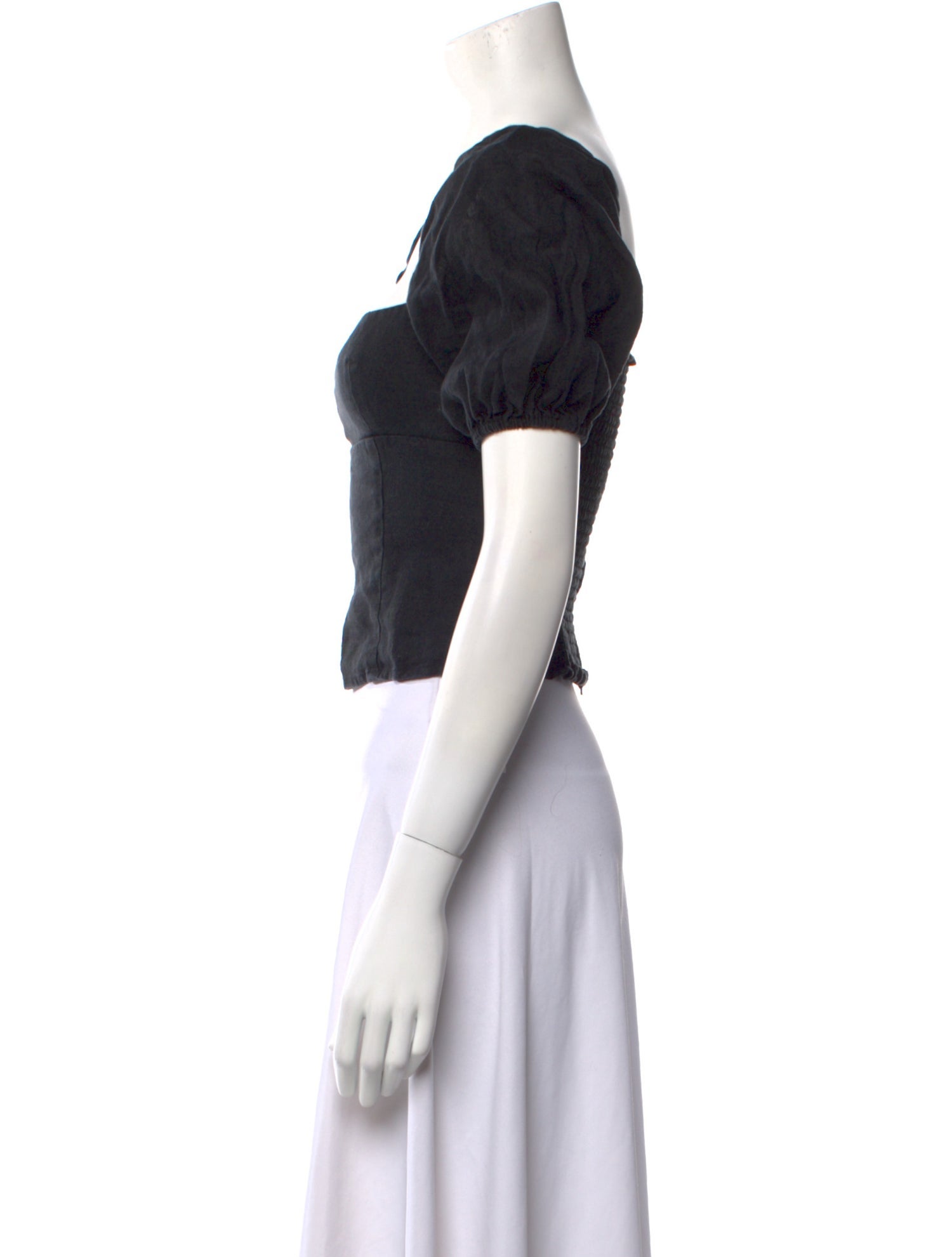 Reformation Linen Square Neckline Crop Top