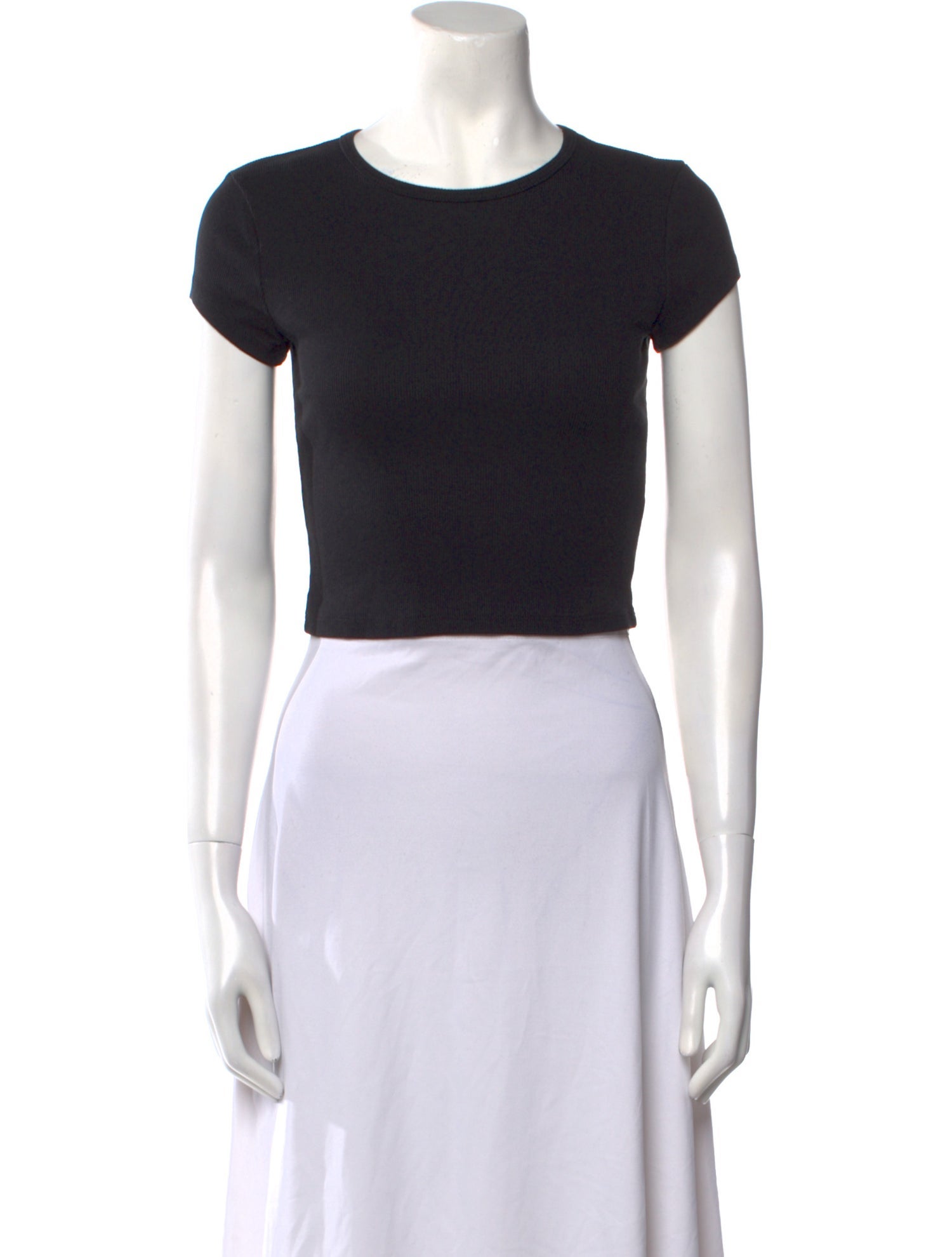 Reformation Crew Neck Short Sleeve Crop Top