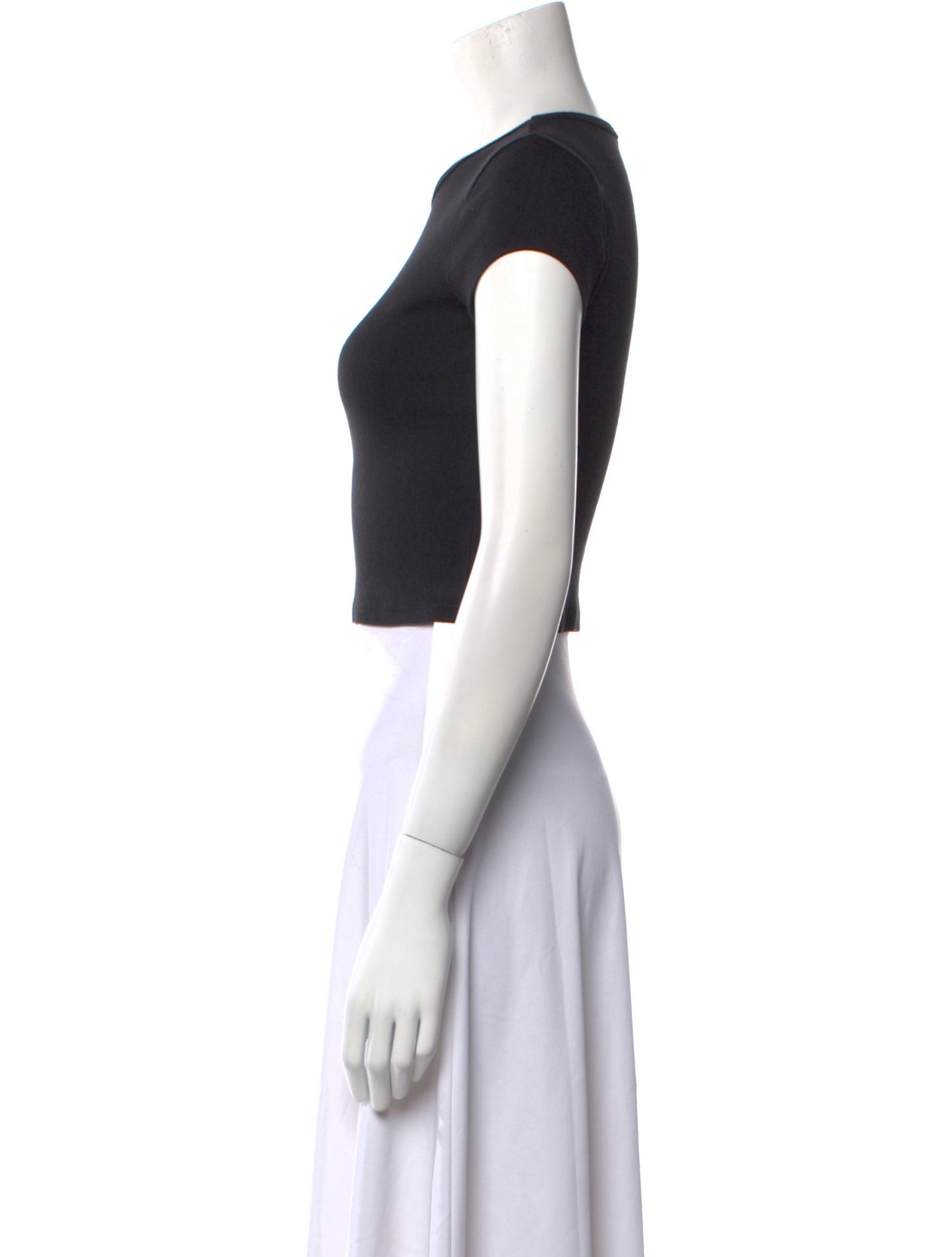 Reformation Crew Neck Short Sleeve Crop Top