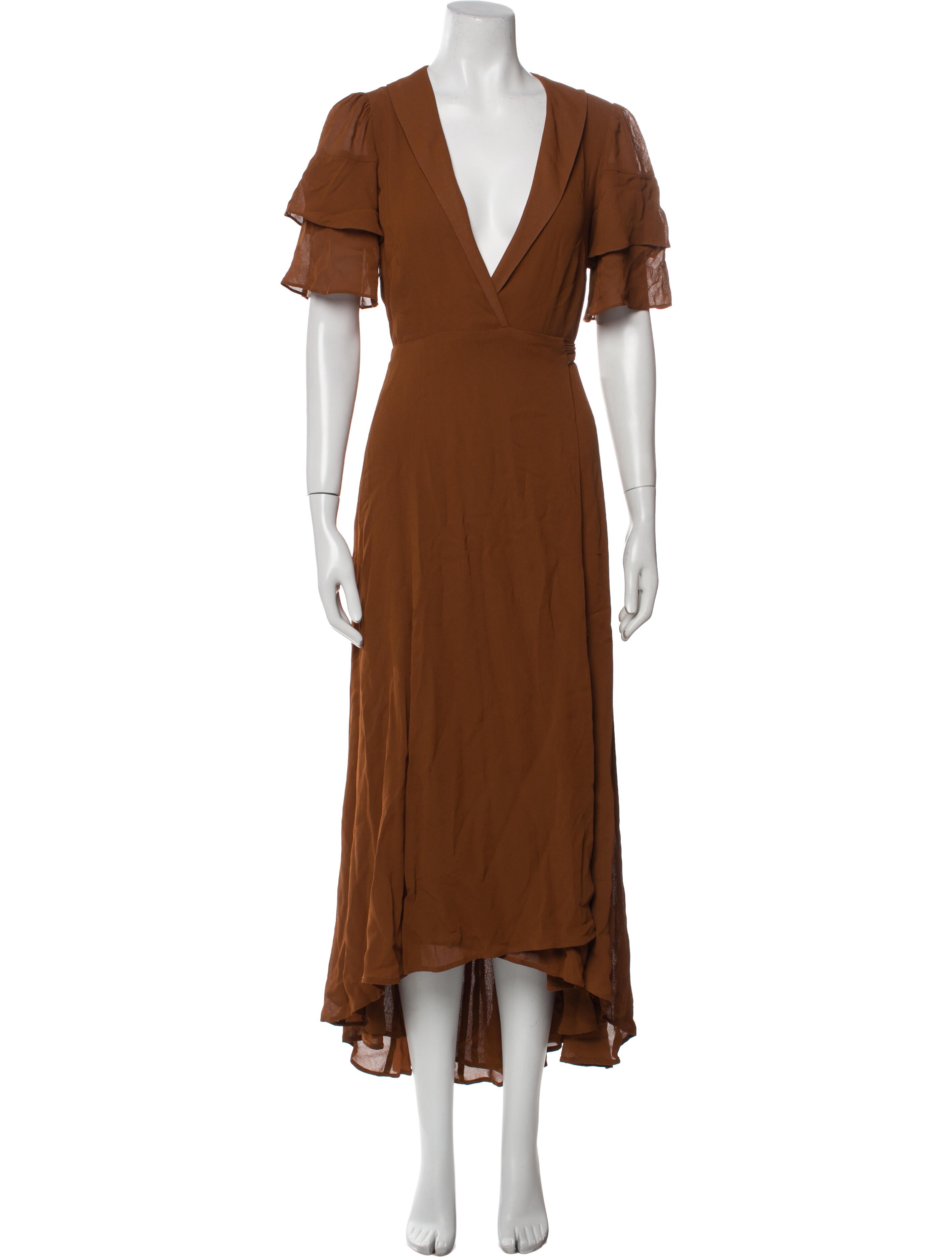 Reformation V-Neck Long Dress