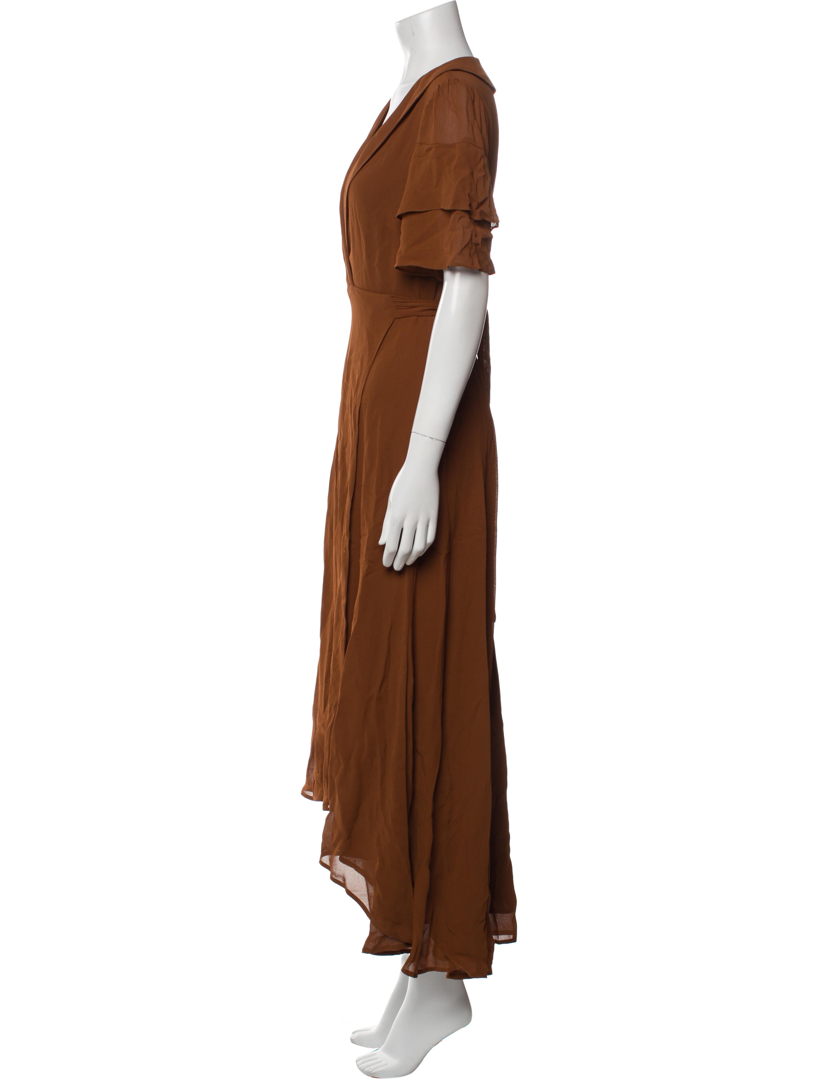 Reformation V-Neck Long Dress