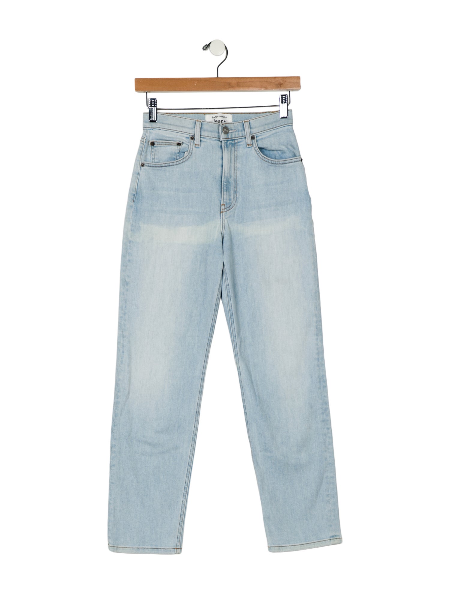 Reformation Mid-Rise Straight Leg Jeans