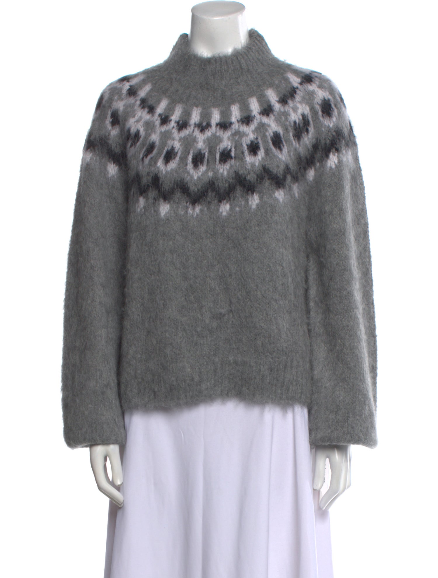 Reformation Graphic Print Mock Neck Sweater w/ Tags