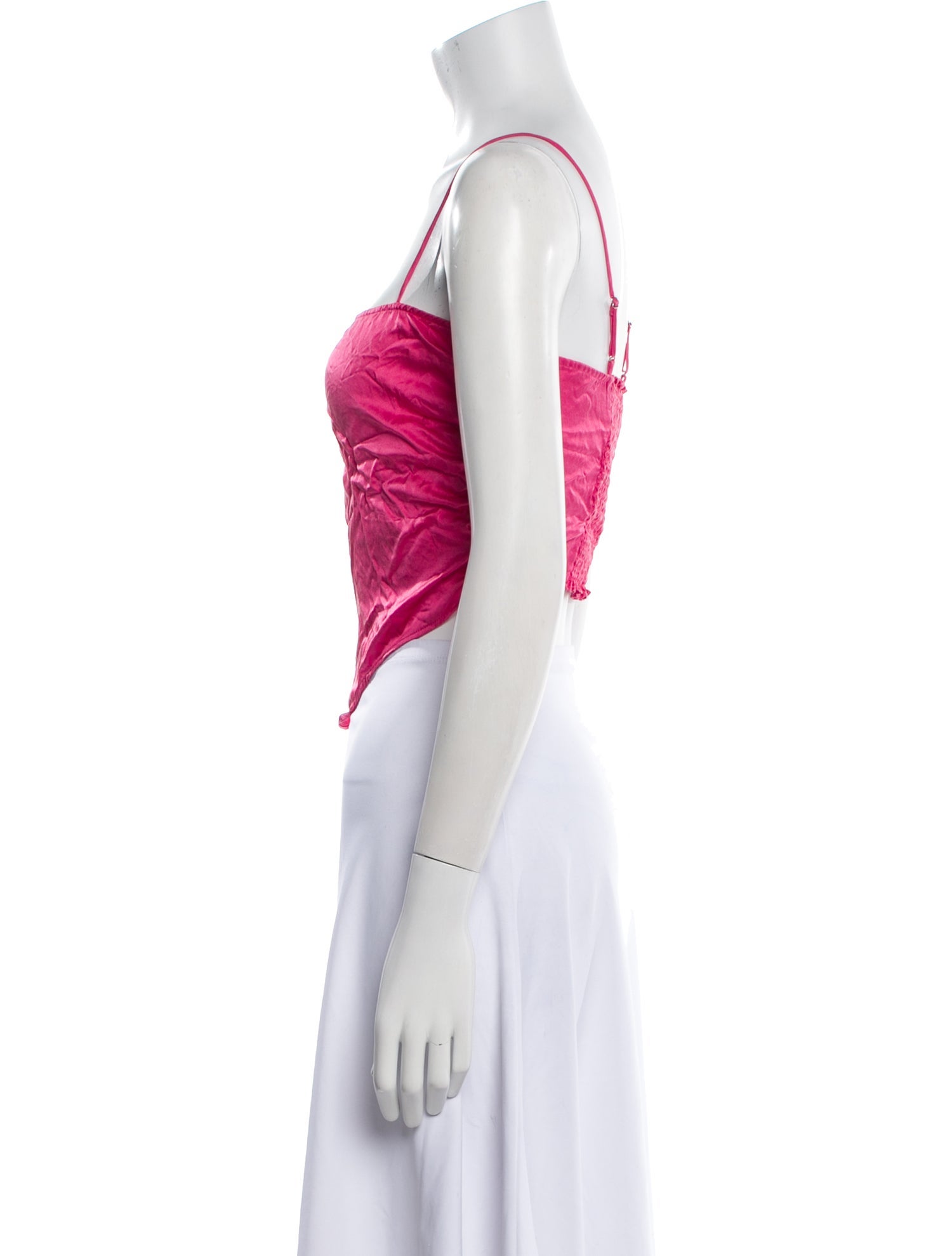 Reformation Silk Square Neckline Crop Top