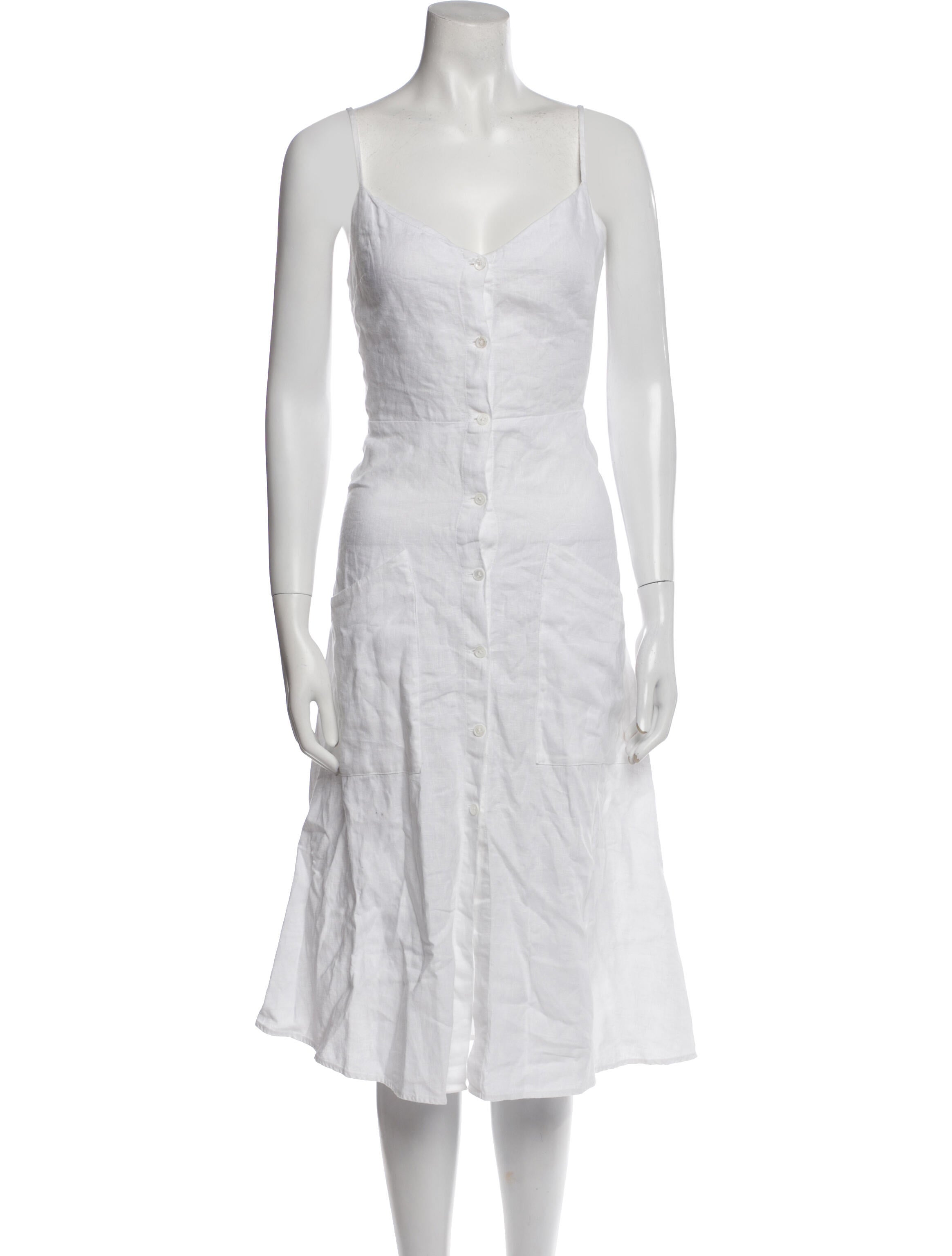 Reformation Linen Midi Length Dress