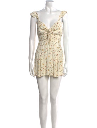 Reformation Floral Print Mini Dress