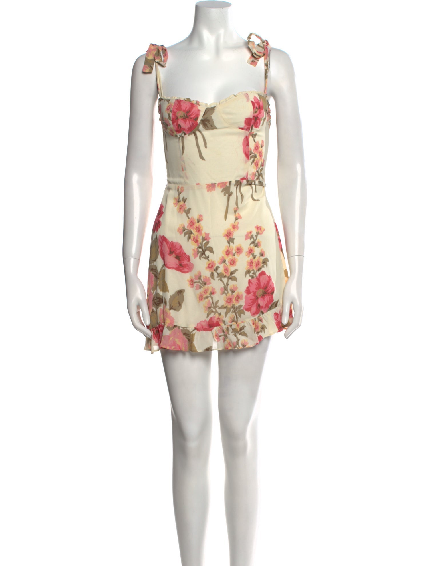 Reformation Floral Print Mini Dress