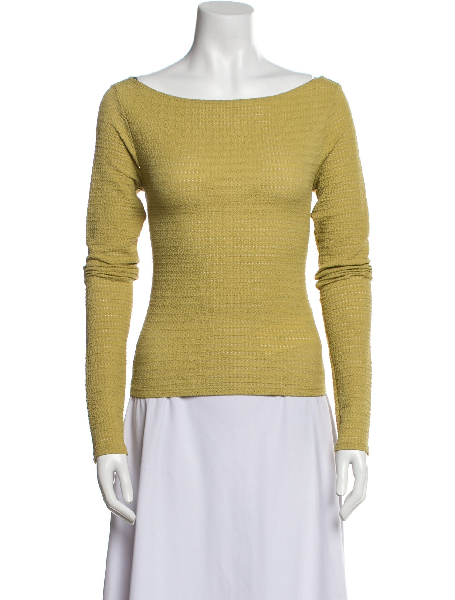 Reformation Linen Bateau Neckline Top