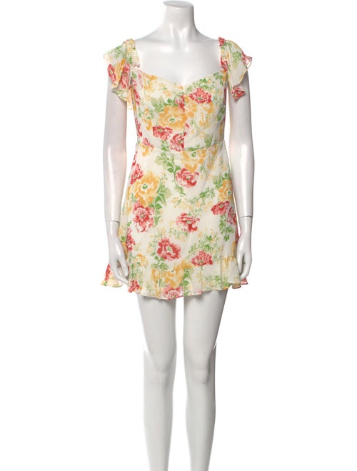 Reformation Floral Print Mini Dress