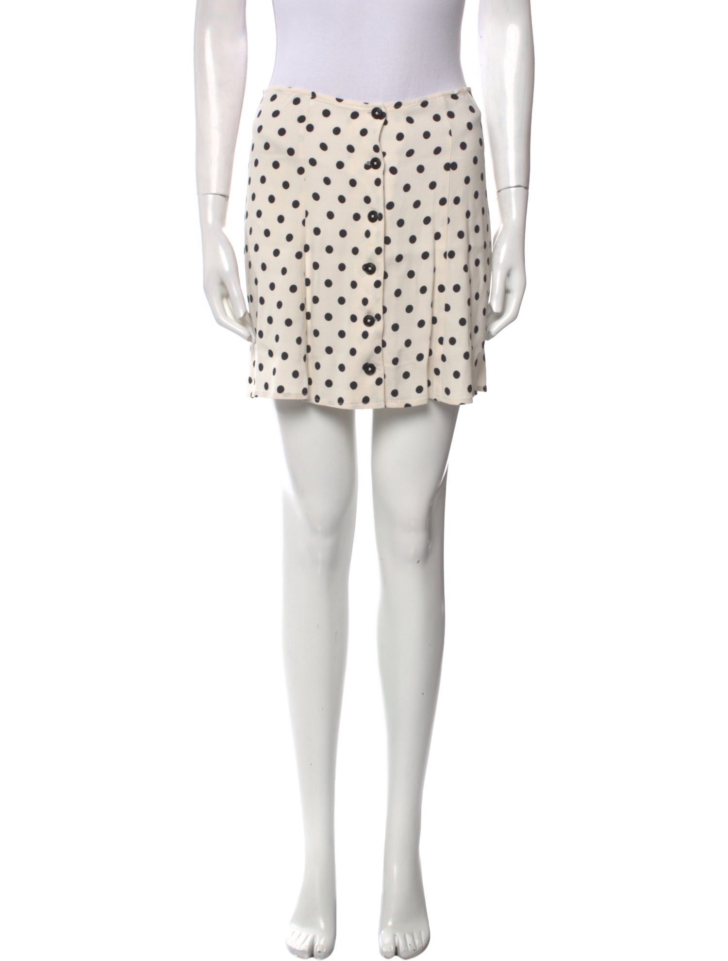 Reformation Polka Dot Print Mini Skirt