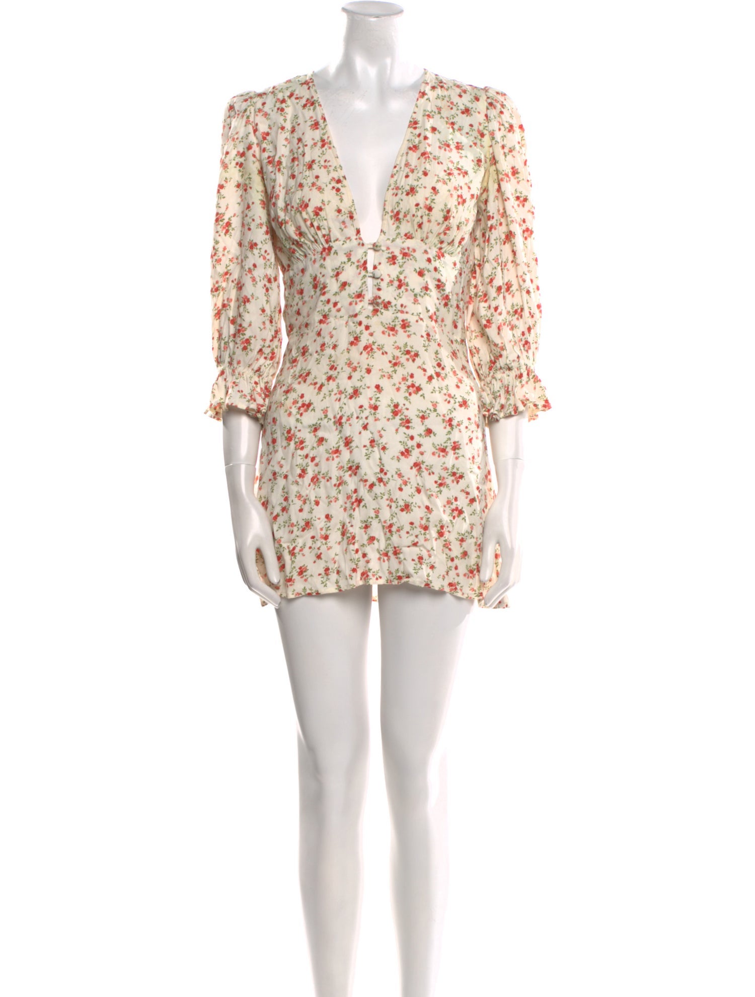 Reformation Floral Print Mini Dress