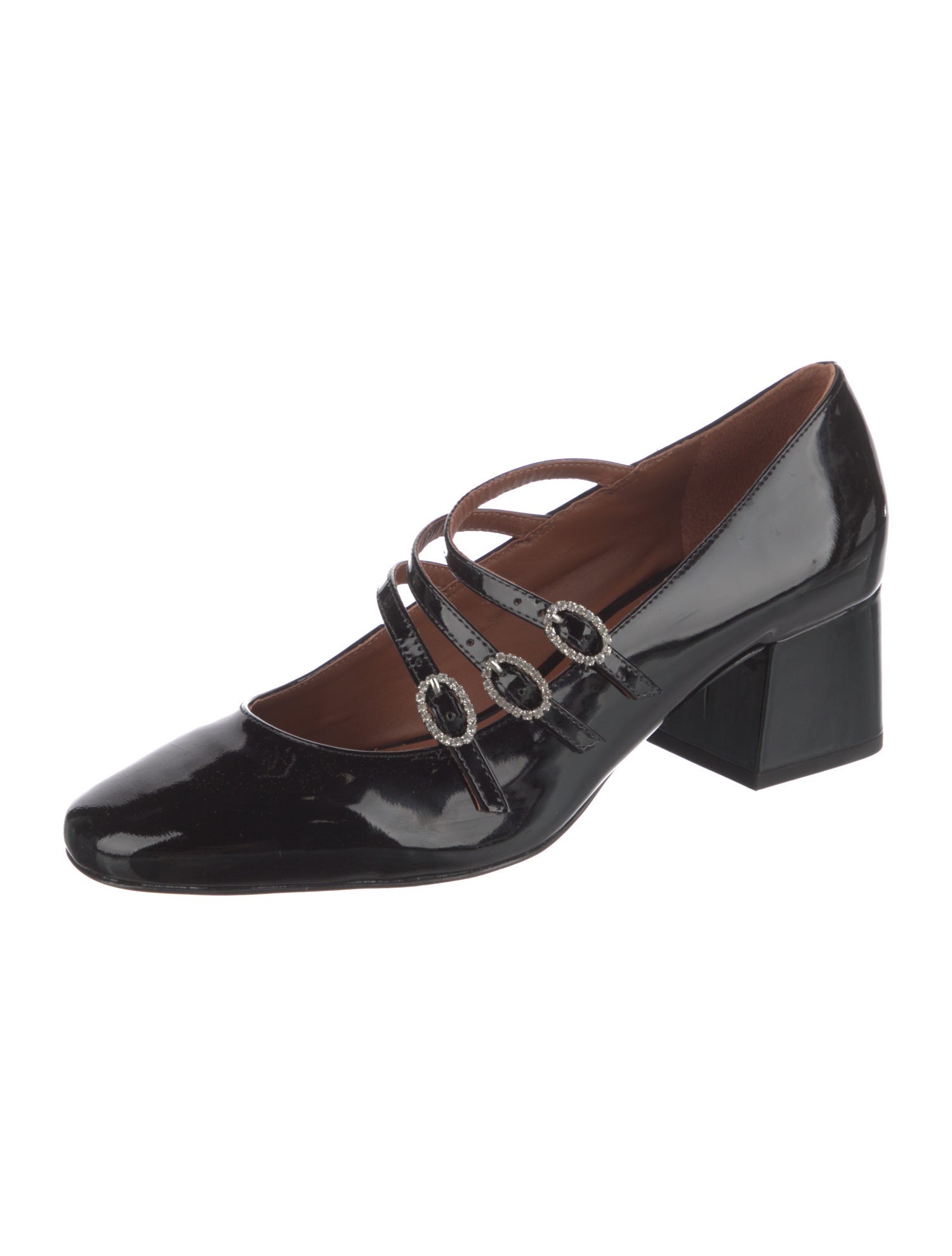 Reformation Patent Leather Crystal Embellishments Pumps