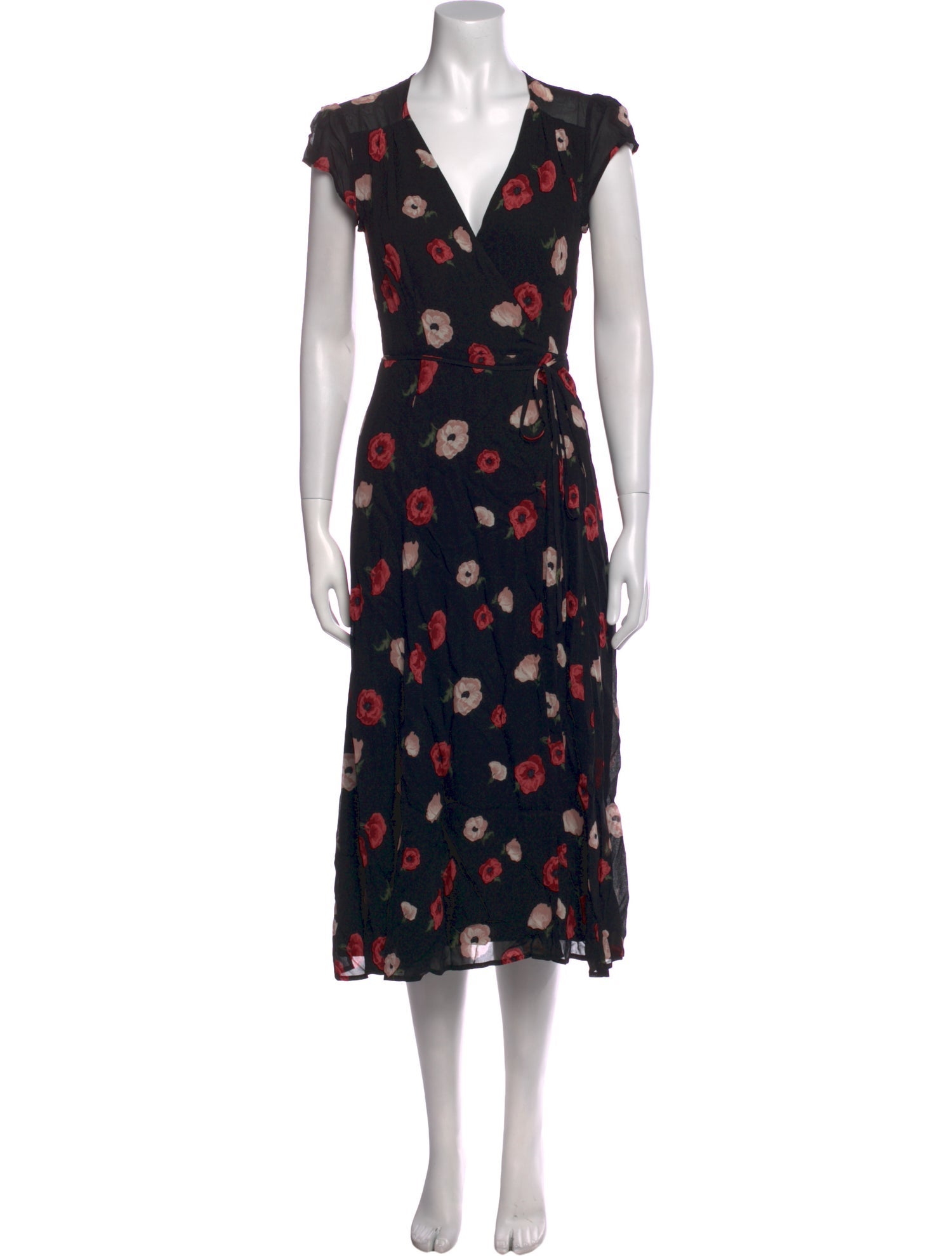Reformation Floral Print Midi Length Dress
