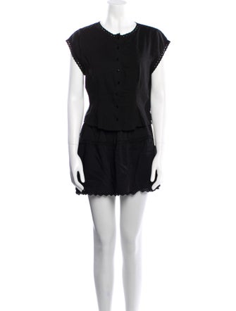 Reformation Embroidered Accent Skirt Set