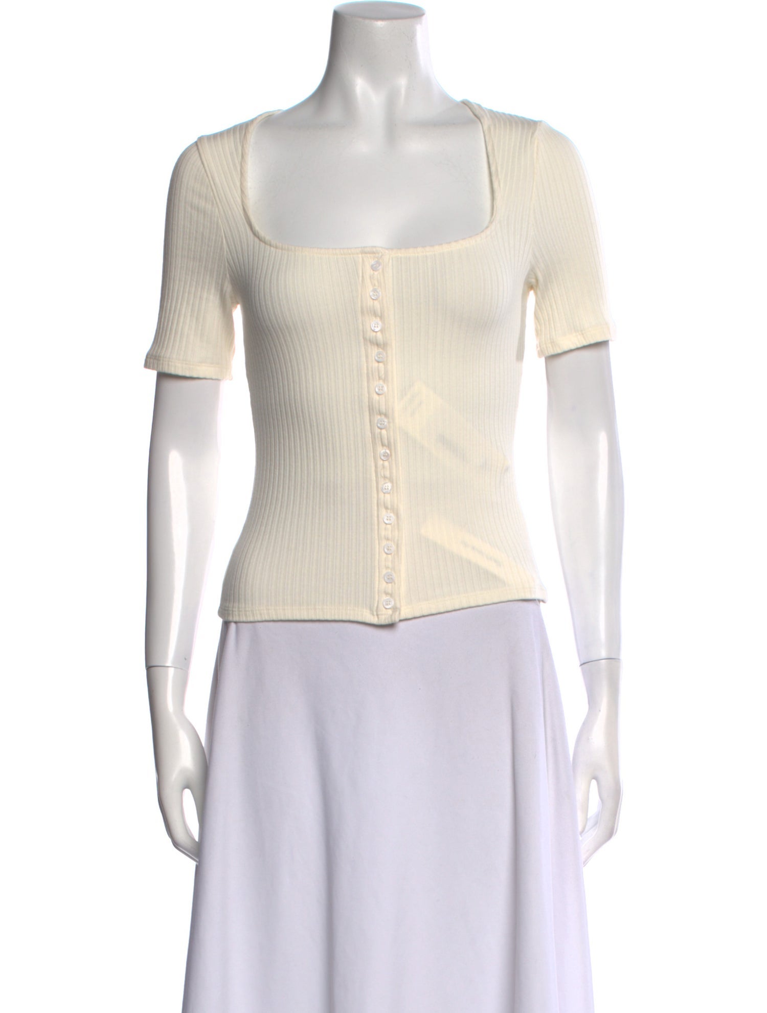 Reformation Square Neckline Short Sleeve Crop Top w/ Tags