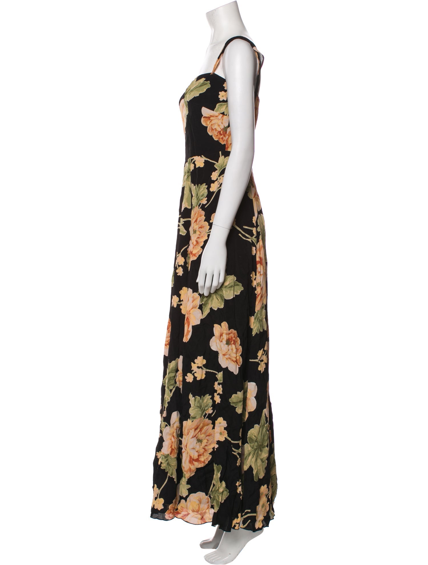 Reformation Floral Print Long Dress